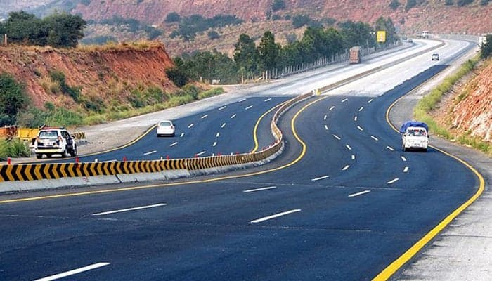 Motorway and highway route from Karachi to Khewra Salt Mine, Punjab