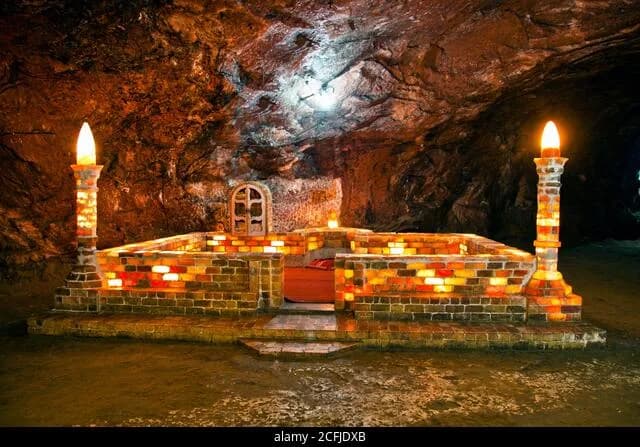 Underground view at Khewra Salt Mine, Punjab Pakistan