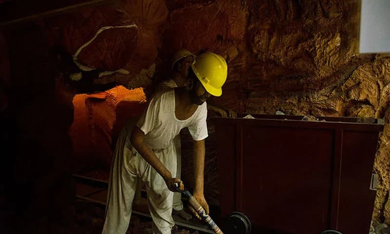 Underground view at Khewra Salt Mine, Punjab Pakistan