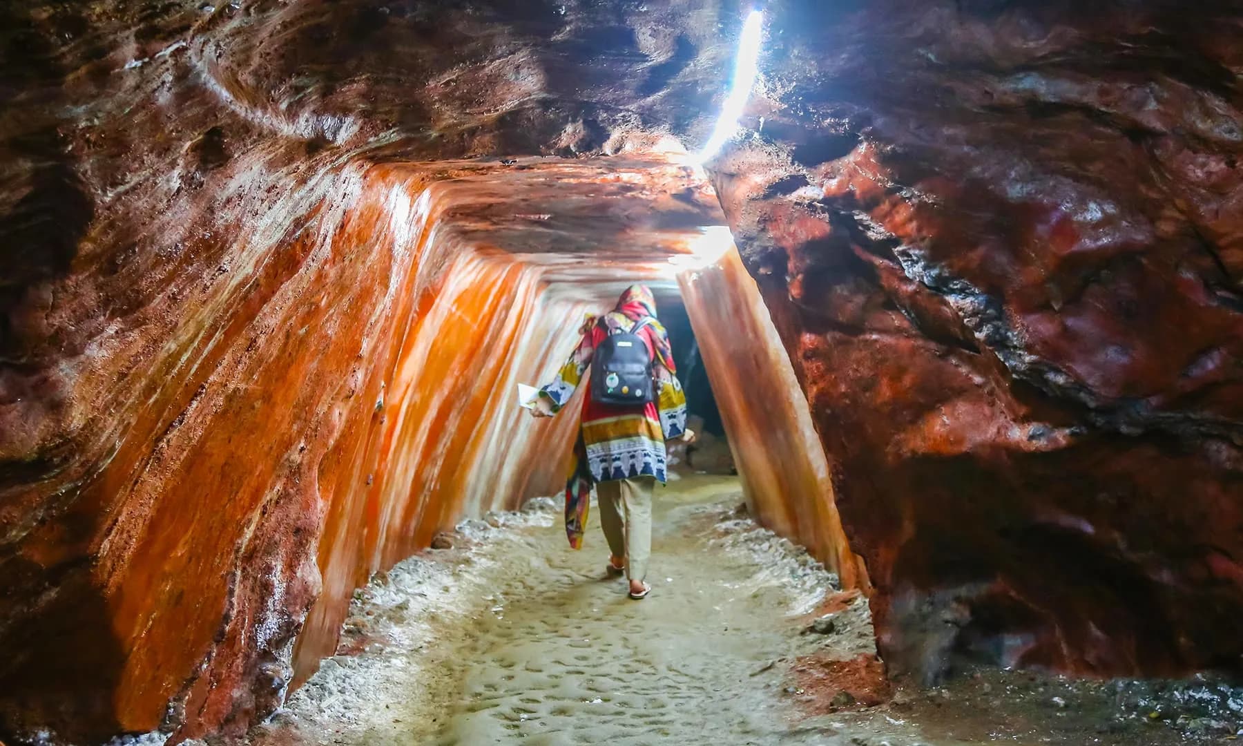 Underground view at Khewra Salt Mine, Punjab Pakistan