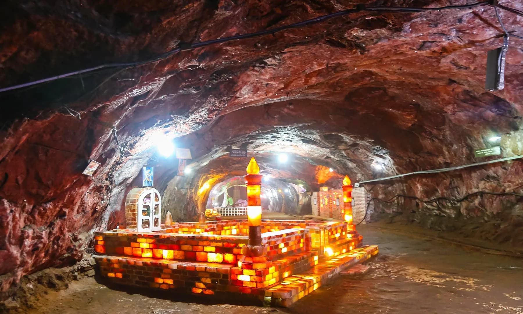 Underground view at Khewra Salt Mine, Punjab Pakistan