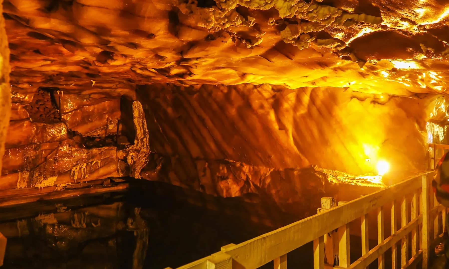 Underground view at Khewra Salt Mine, Punjab Pakistan