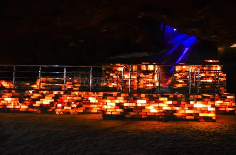 Colorful Salt Brick Wall Inside Khewra Mine Colorful Salt Brick Wall Inside Khewra Mine Khewra Salt Mine Located Khewra