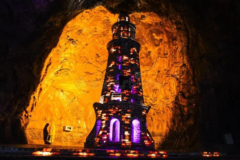 Salt Minaret Inside Khewra Mine Salt Minaret Inside Khewra Mine Khewra Salt Mine Located Khewra Jhelum District Punjab