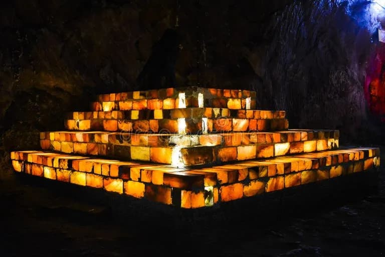 Salt Tiles Bricks Used Inside Khewra Mine Located Jhelum District Punjab Bc Alexander Great Greek King Famous