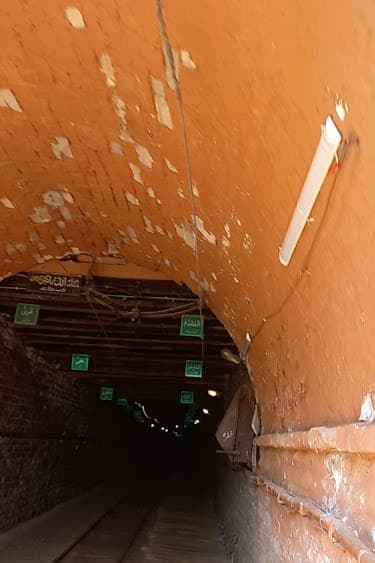 Underground tunnel entrance at Khewra Salt Mine